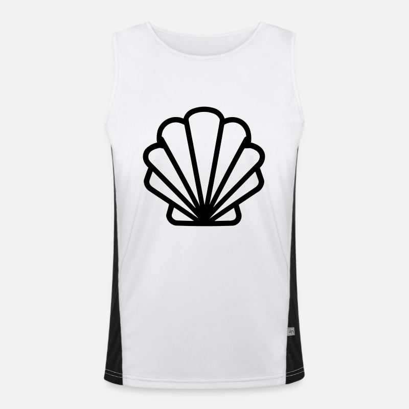 Shell - Men's Functional Contrast Tank Top  - white/black
