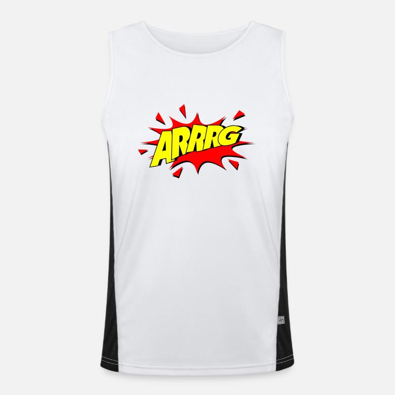 Arrg / wut / comic Funktionelles Kontrast-Tank Top für Männer 