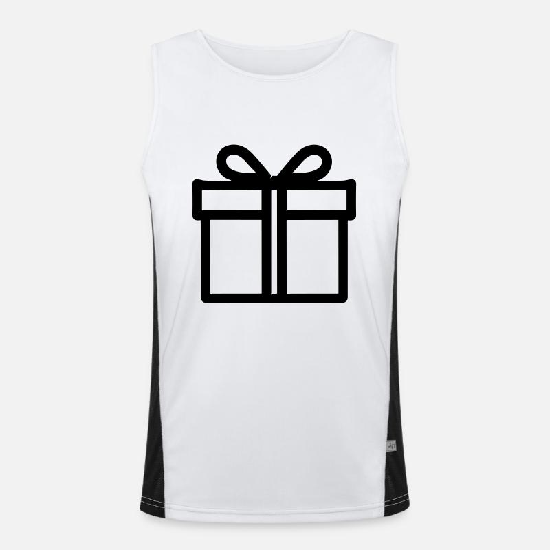 Small Gift Box - Men's Functional Contrast Tank Top  - white/black