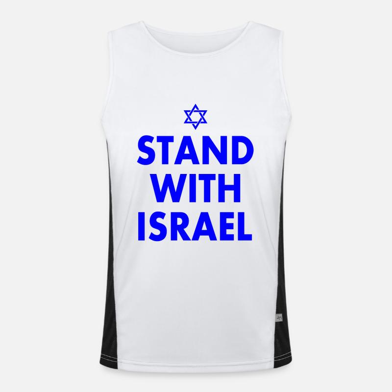 Stand with israel Men's Functional Contrast Tank Top 
