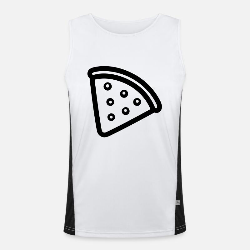 Pizza slice - Men's Functional Contrast Tank Top  - white/black