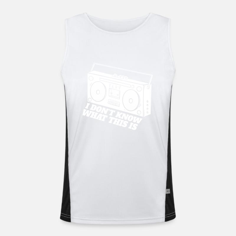 I Have No Idea What This Is Retro Born in 70s 80s Funktionelles Kontrast-Tank Top für Männer 