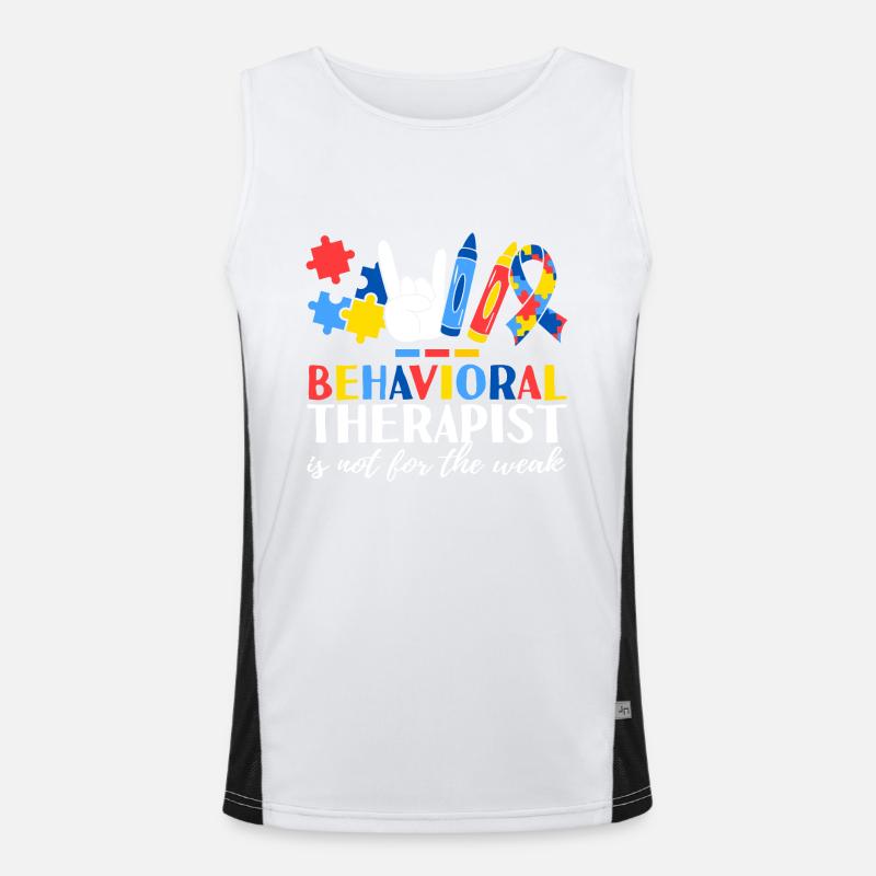 Behavioral Therapist Is Not For The Weak ABA Men's Functional Contrast Tank Top 