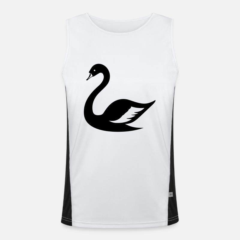 Schwan Funktionelles Kontrast-Tank Top für Männer 
