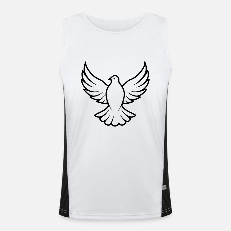 Dove - Men's Functional Contrast Tank Top  - white/black