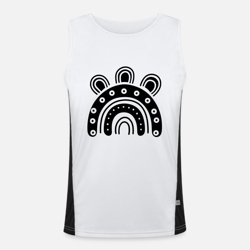Regenbogen Funktionelles Kontrast-Tank Top für Männer 