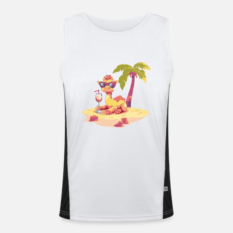Kamel Sommer Strand Urlaub Funktionelles Kontrast-Tank Top für Männer 