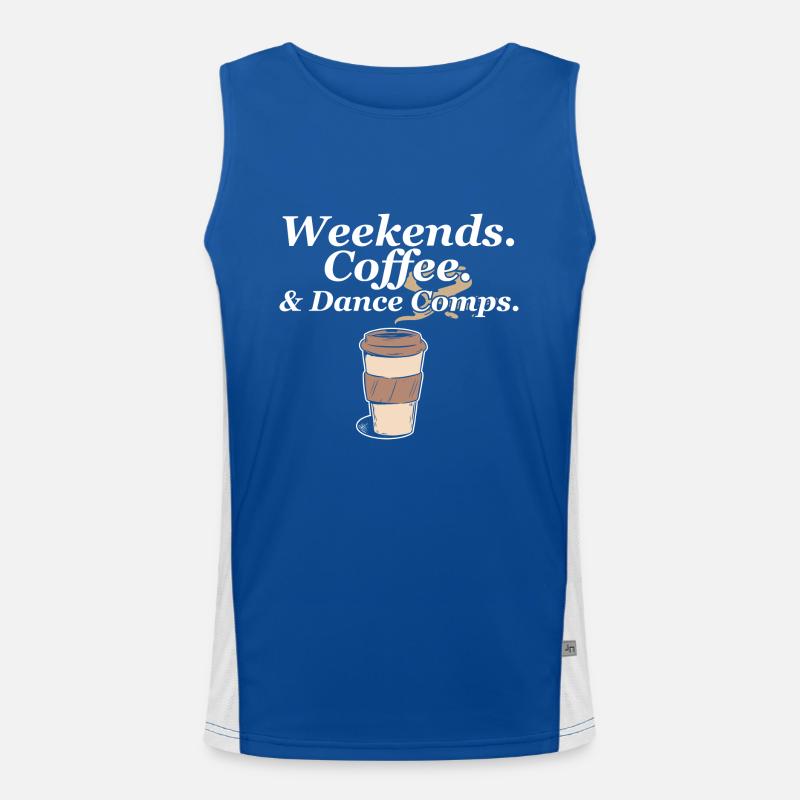 Weekends Coffee And Dance Comps Dance Mom Dancer Men's Functional Contrast Tank Top 