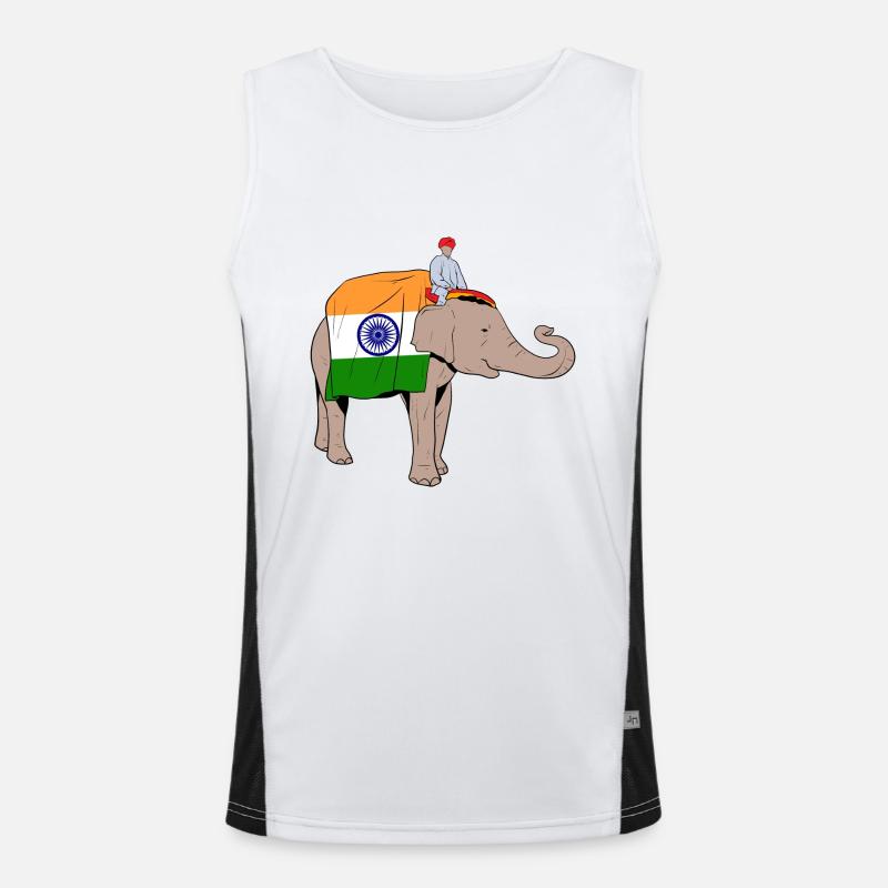 Inde Inde Hindu Pride Drapeau Pays I Cadeau Débardeur respirant contrasté Homme 
