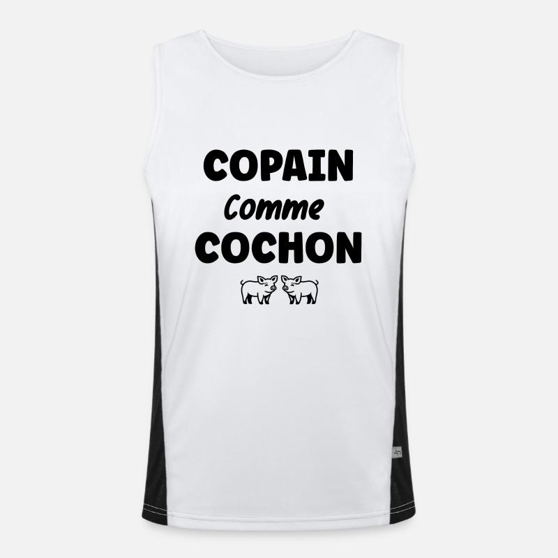 Copain comme cochon Débardeur respirant contrasté Homme 