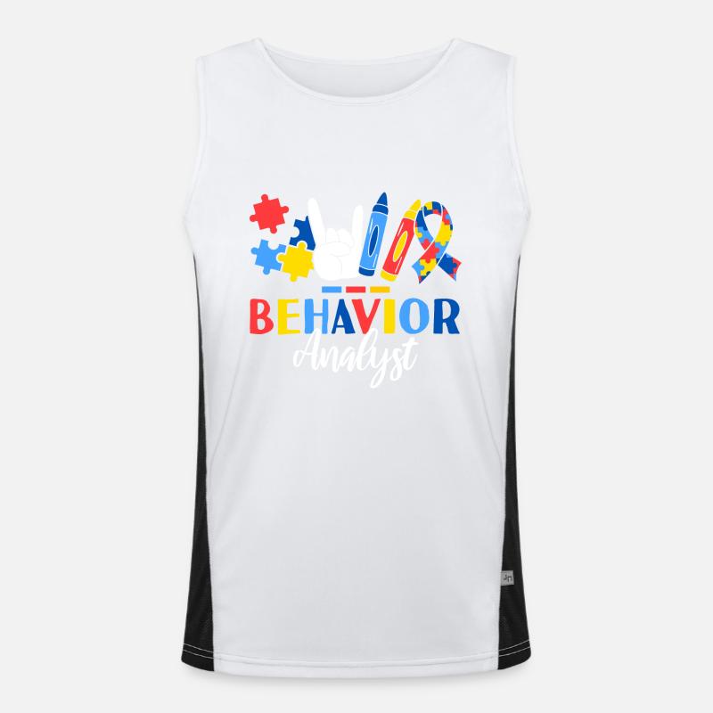 Behavior Analyst Registered ABA Therapist Men's Functional Contrast Tank Top 