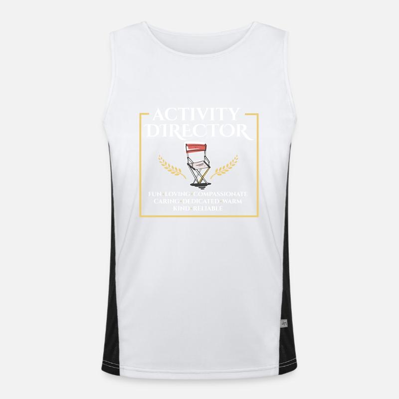 Proud Activity Director Appreciation Professional Funktionelles Kontrast-Tank Top für Männer 