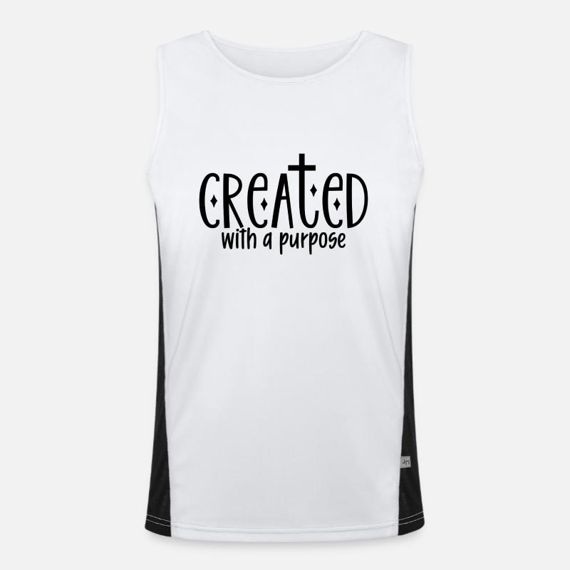 Created With A Purpose Funktionelles Kontrast-Tank Top für Männer 