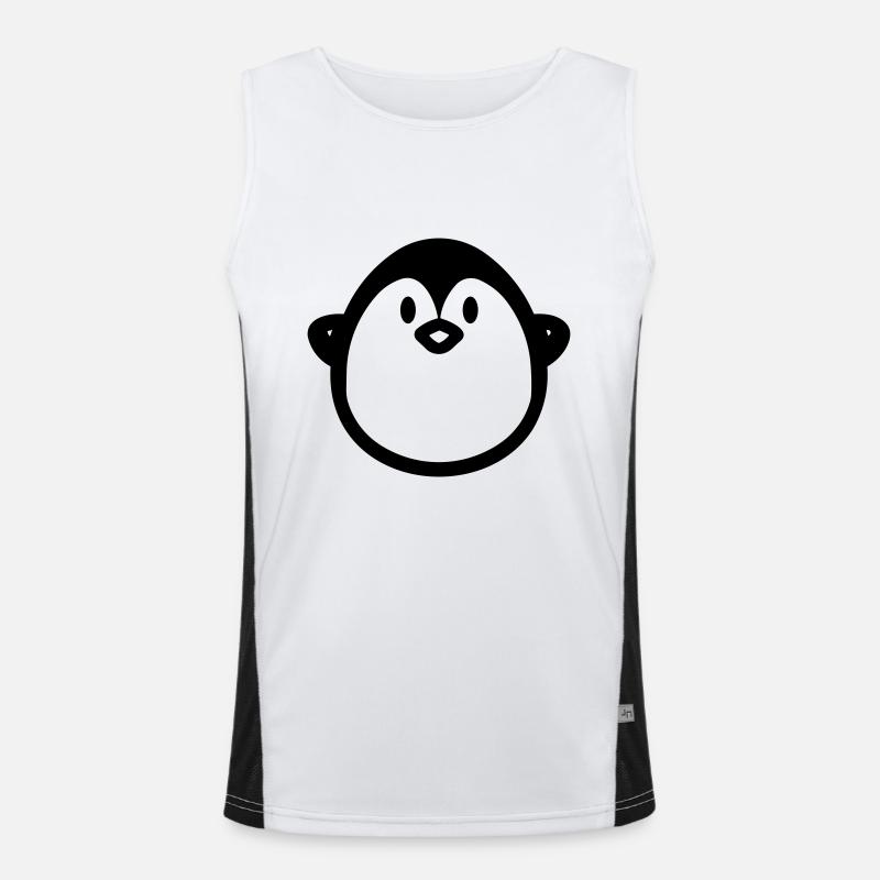 Penguin - Men's Functional Contrast Tank Top  - white/black
