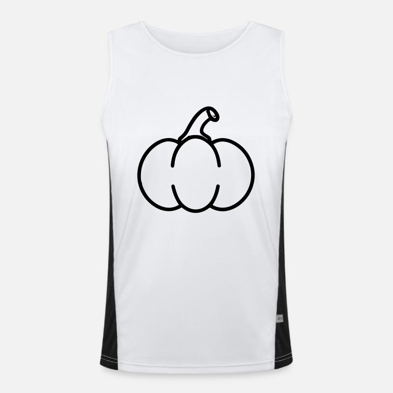 pumpkin - Men's Functional Contrast Tank Top  - white/black