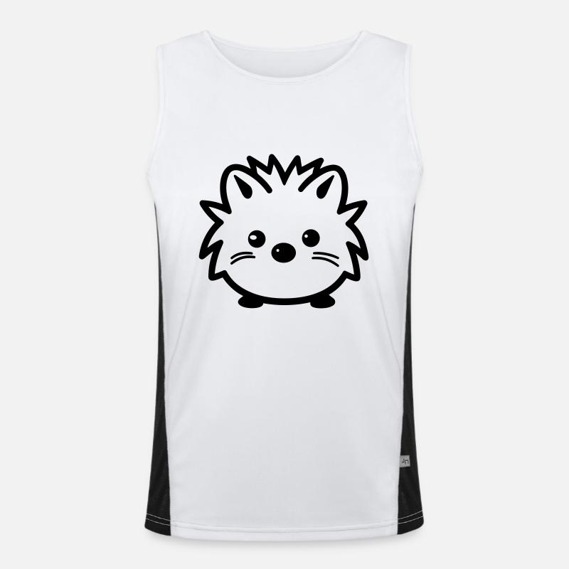 Hedgehog - Men's Functional Contrast Tank Top - white/black