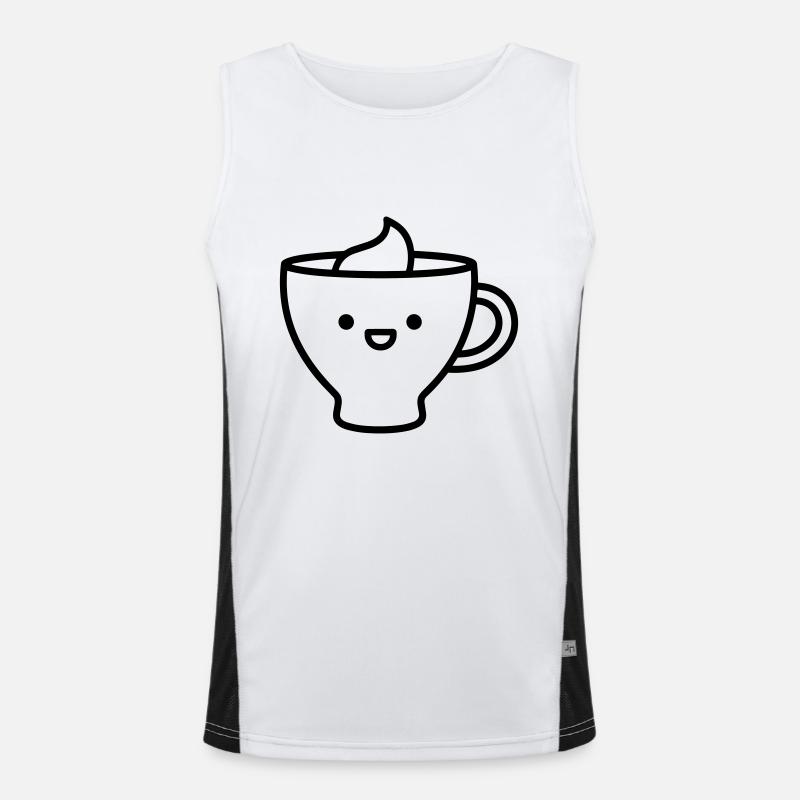 Kaffeebecher Funktionelles Kontrast-Tank Top für Männer 