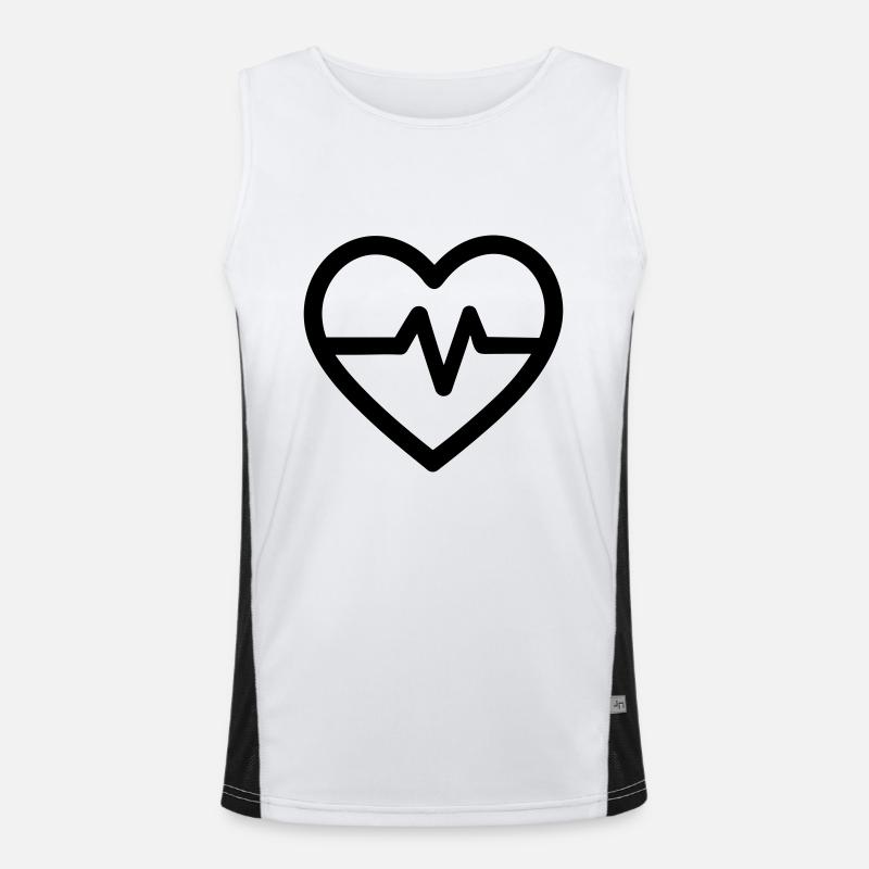 battement de coeur Débardeur respirant contrasté Homme 