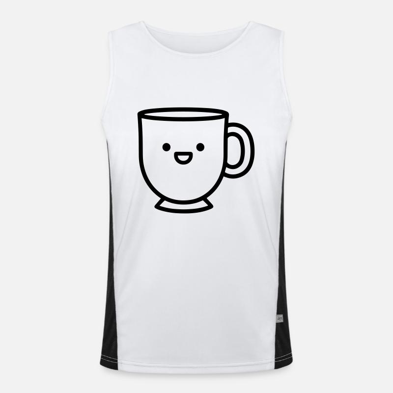 Kaffeebecher Funktionelles Kontrast-Tank Top für Männer 