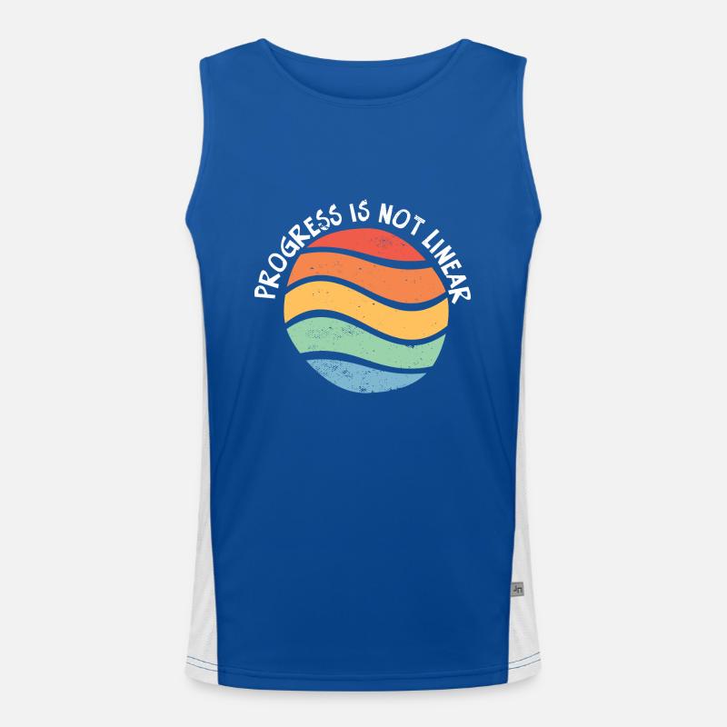 Sped Teacher Progress Is Not Linear Funktionelles Kontrast-Tank Top für Männer 