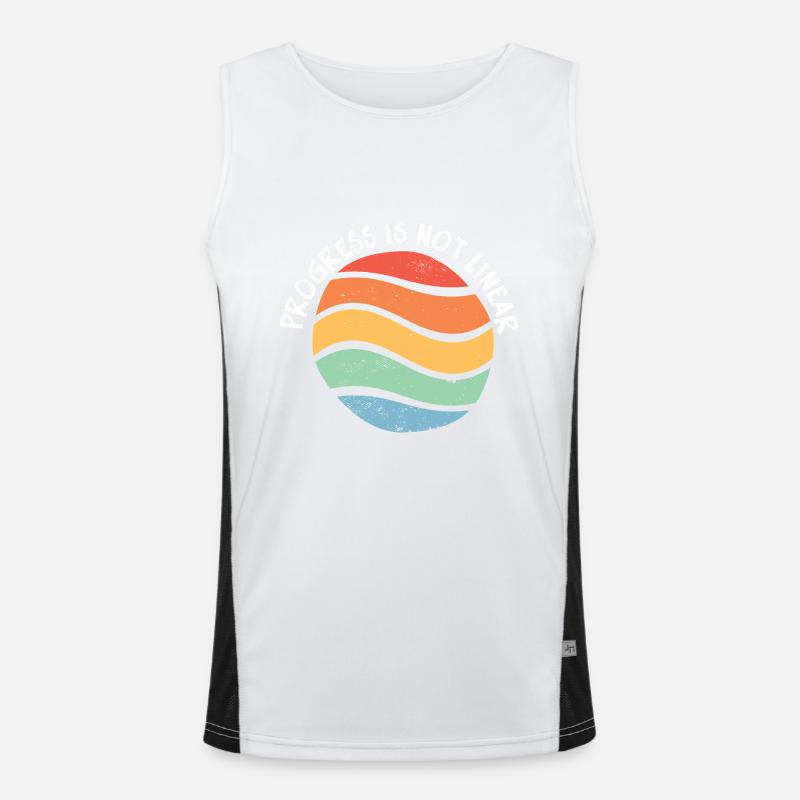 Sped Teacher Progress Is Not Linear Funktionelles Kontrast-Tank Top für Männer 