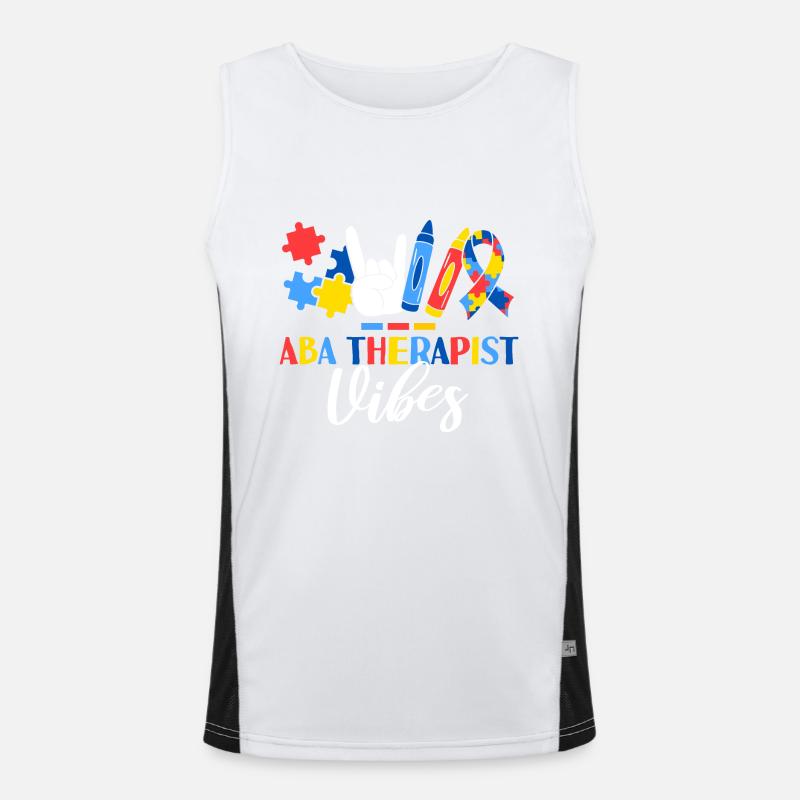 ABA Therapist Vibes Applied Behavior Analysis Men's Functional Contrast Tank Top 