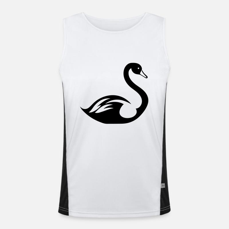 Schwan Funktionelles Kontrast-Tank Top für Männer 