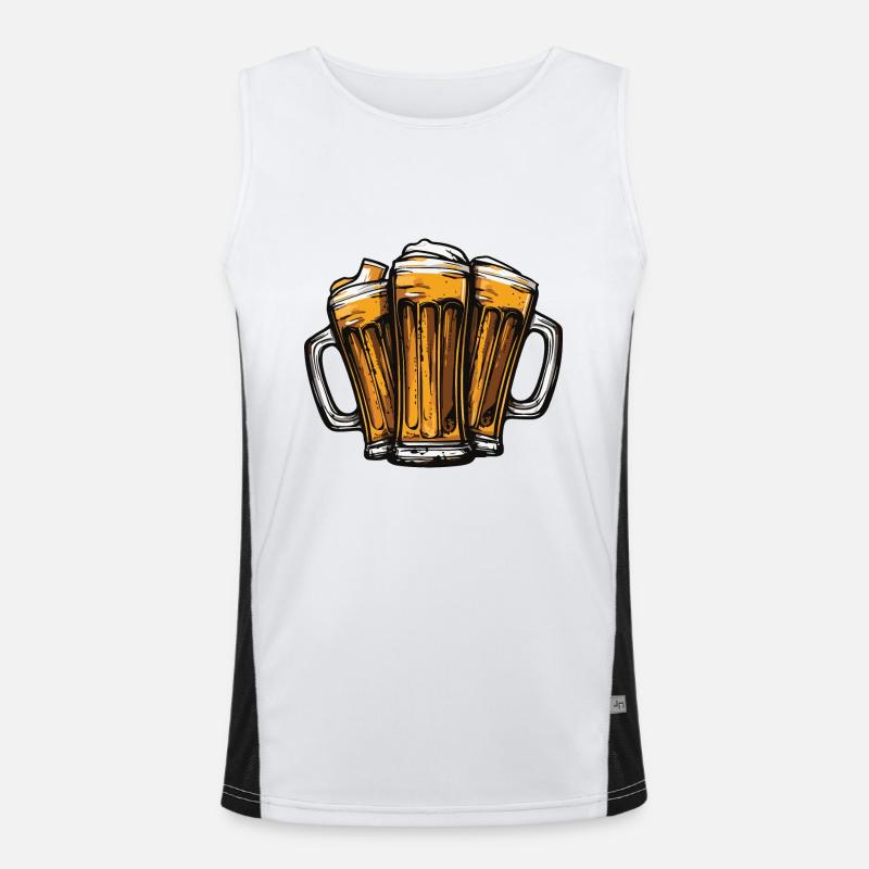 Bier Team Biergläser Funktionelles Kontrast-Tank Top für Männer 