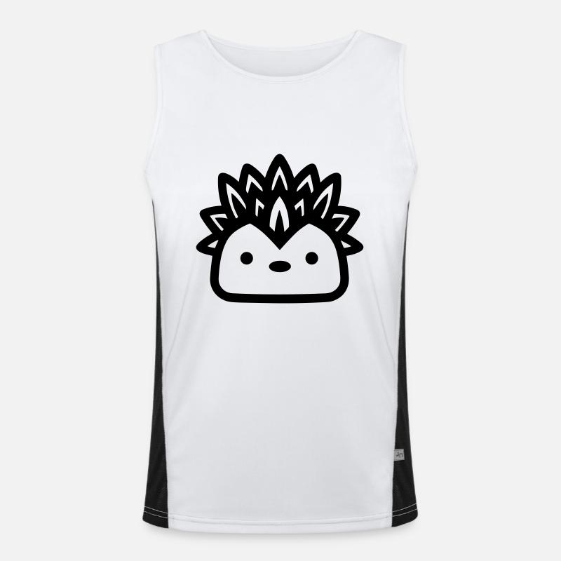 Hedgehog - Men's Functional Contrast Tank Top  - white/black