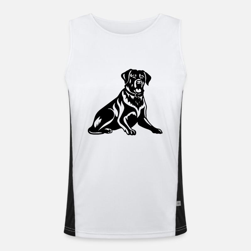 Rottweiler Dog Men's Functional Contrast Tank Top 