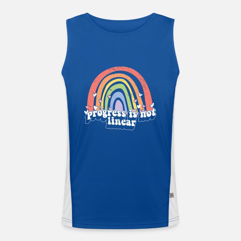 SPED Progress Is Not Linear Special Education Funktionelles Kontrast-Tank Top für Männer 
