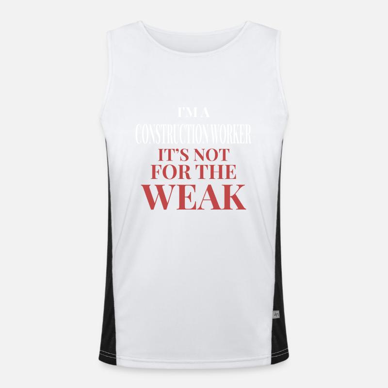 Un ouvrier de la construction n’est pas pour les faibles Débardeur respirant contrasté Homme 