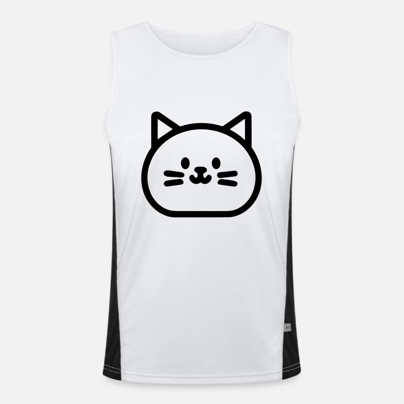 Kätzchen Funktionelles Kontrast-Tank Top für Männer 