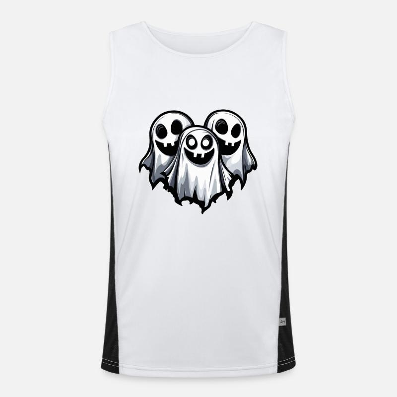 Ghosts Halloween Ghost - Men's Functional Contrast Tank Top  - white/black