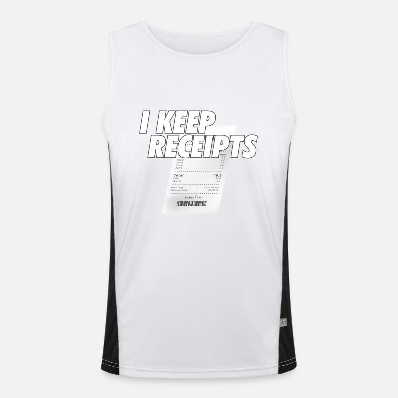 Sarcasm I Keep Receipts Meme Rant Funny Liar Men's Functional Contrast Tank Top 