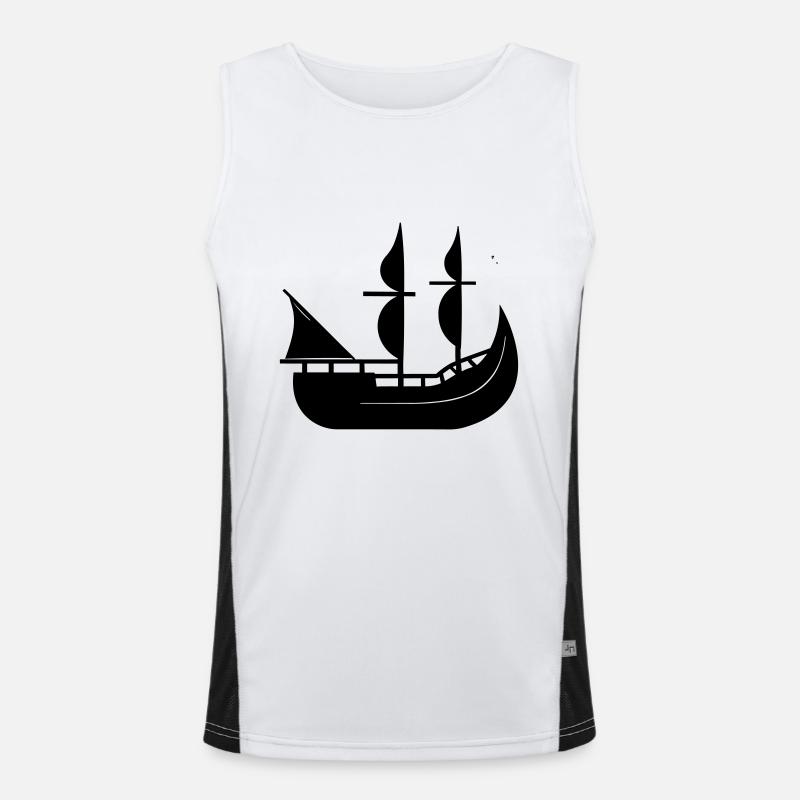 Piratenschiff Funktionelles Kontrast-Tank Top für Männer 