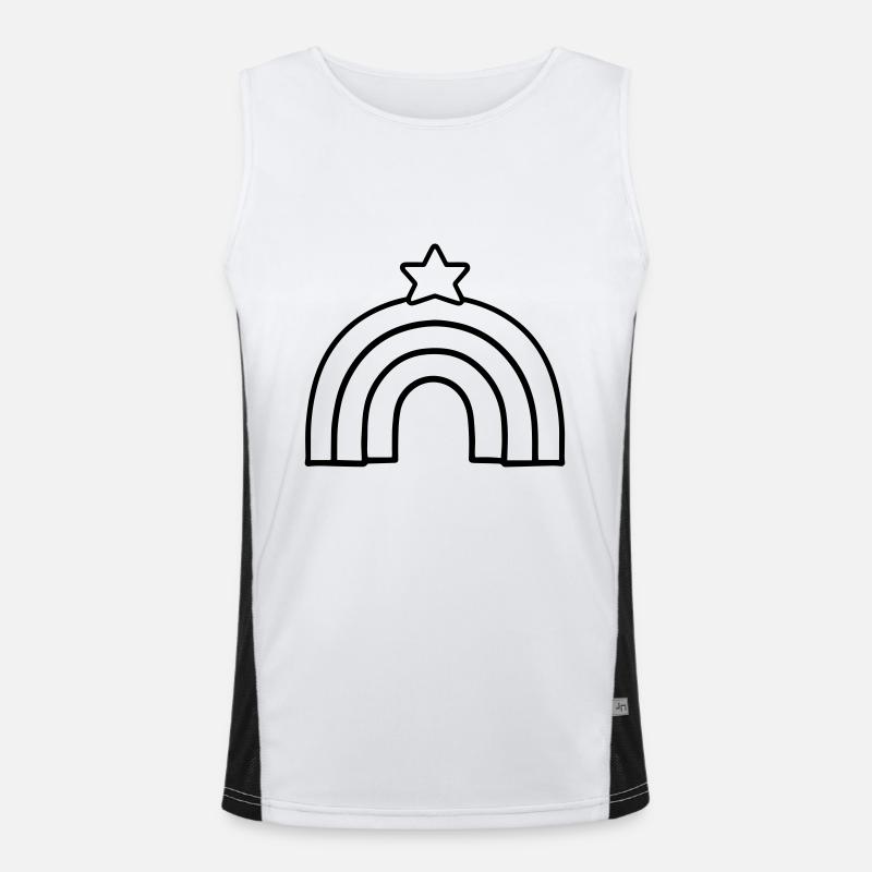 Regenbogen Funktionelles Kontrast-Tank Top für Männer 
