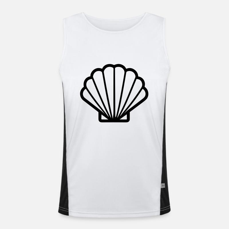 Shell - Men's Functional Contrast Tank Top  - white/black