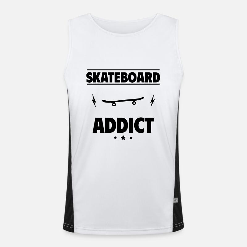 Accro au skateboard Débardeur respirant contrasté Homme 