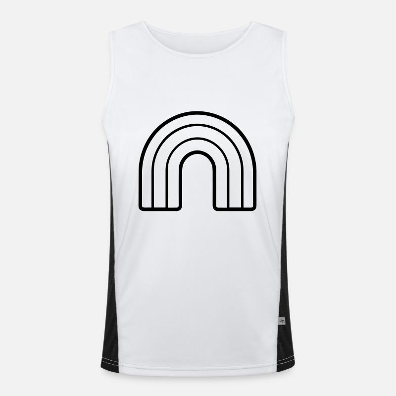 Regenbogen Funktionelles Kontrast-Tank Top für Männer 
