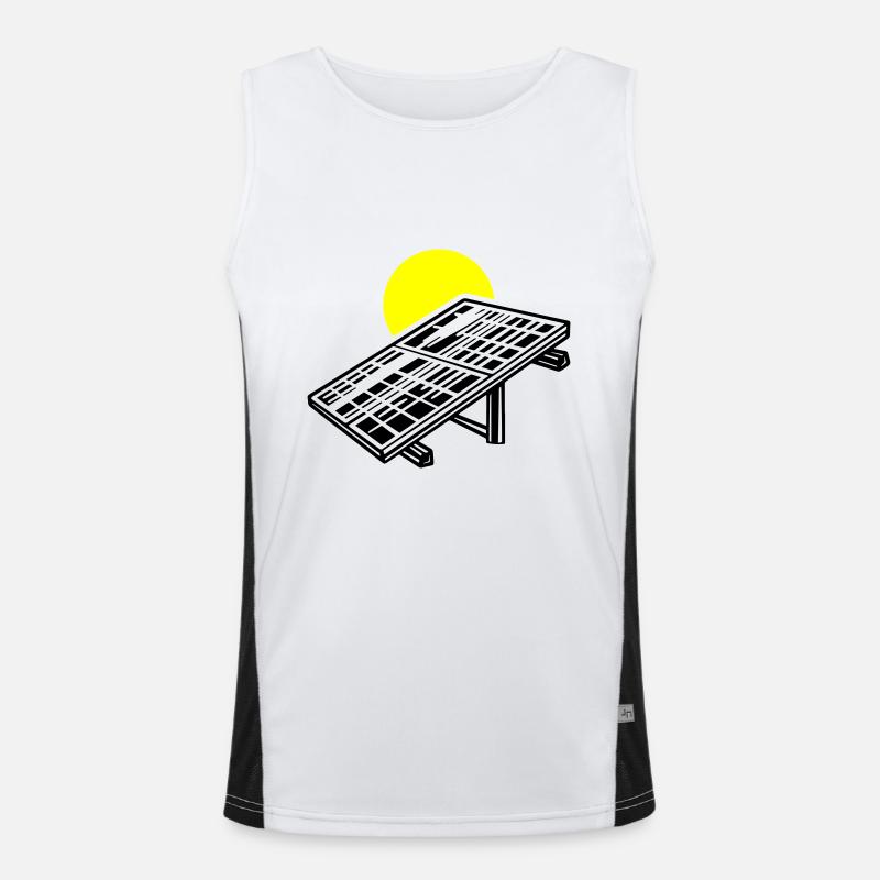 Solar Energie Panele Funktionelles Kontrast-Tank Top für Männer 