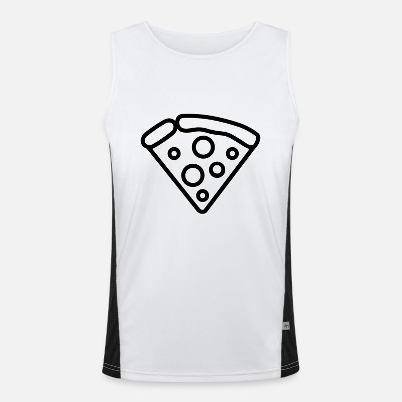 Pizza slice - Men's Functional Contrast Tank Top  - white/black