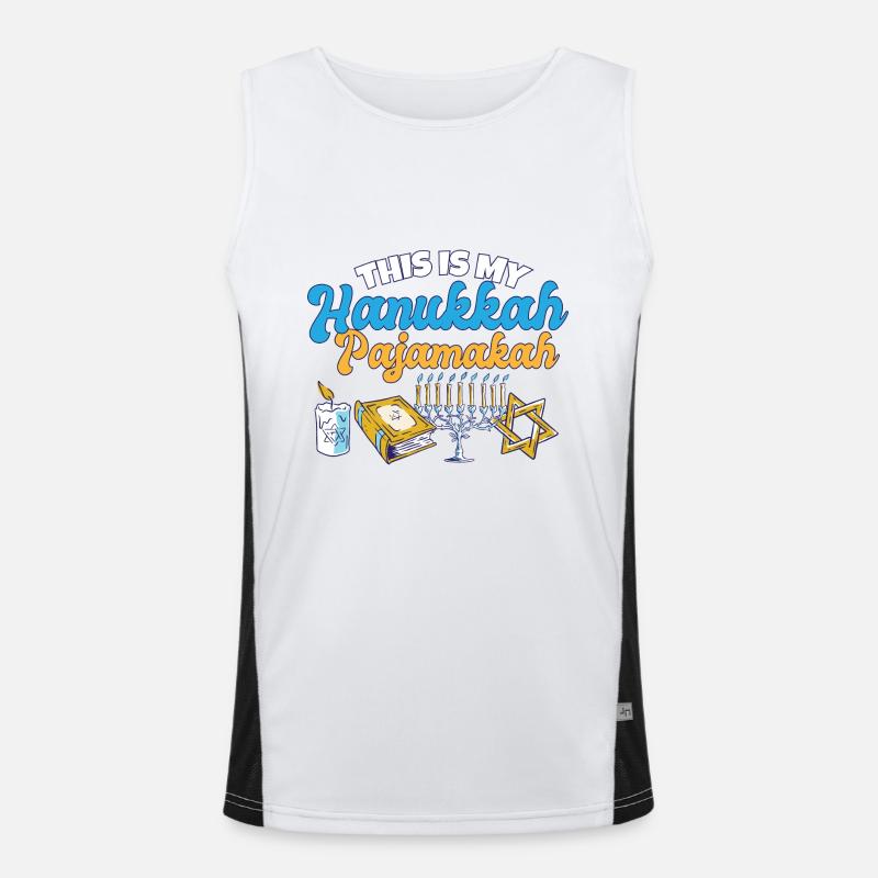 C’est mon pyjama de Hanoukka juif assorti Débardeur respirant contrasté Homme 