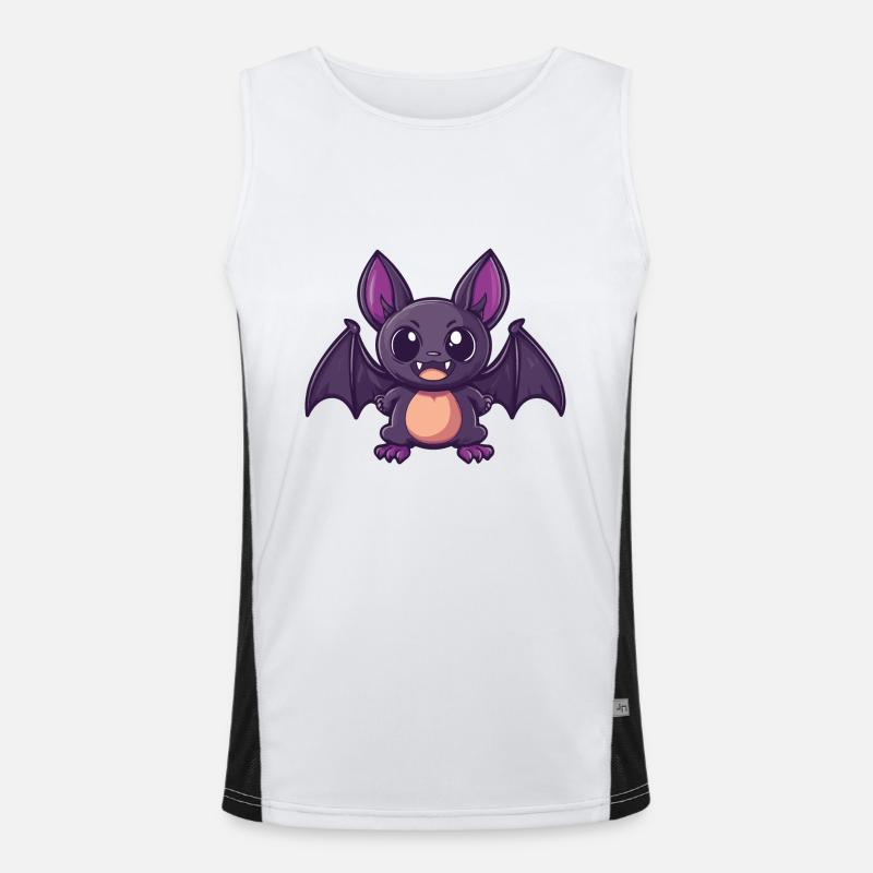 Bat Halloween Funny Comic Men's Functional Contrast Tank Top 