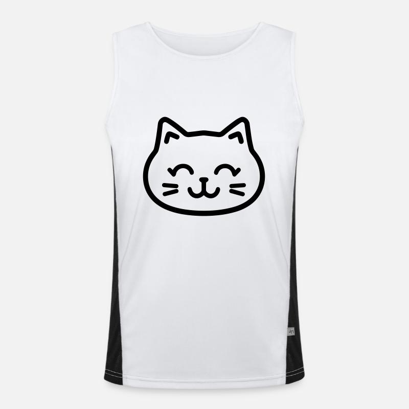 Kätzchen Funktionelles Kontrast-Tank Top für Männer 