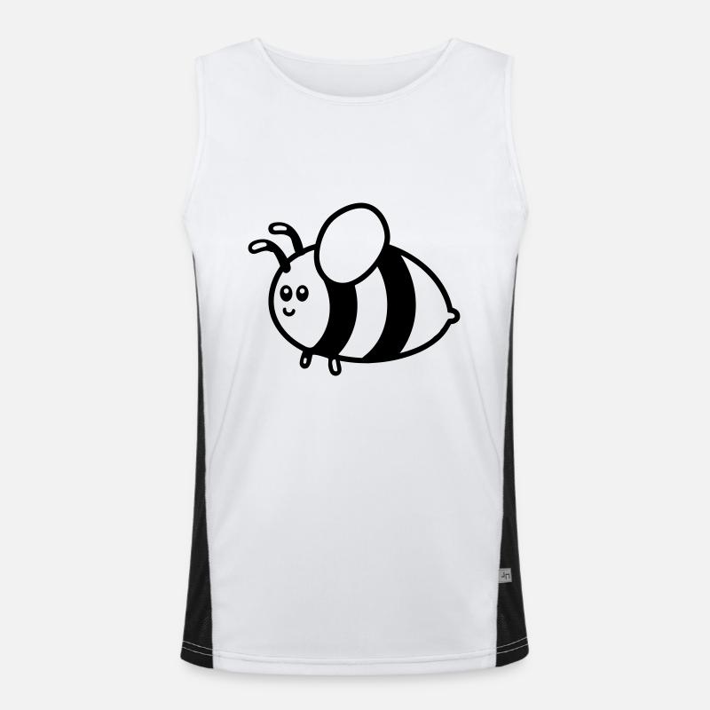Biene Funktionelles Kontrast-Tank Top für Männer 