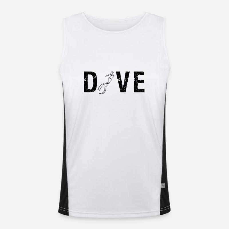 DIVE - Taucherin Funktionelles Kontrast-Tank Top für Männer 