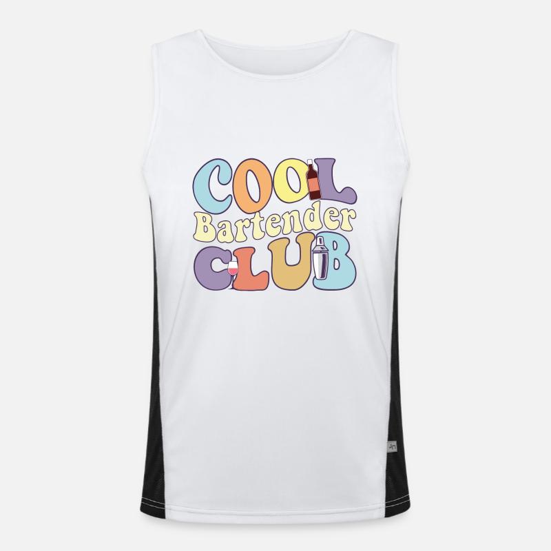 Cool Bartender Club Bartending Mixologist Team Débardeur respirant contrasté Homme 