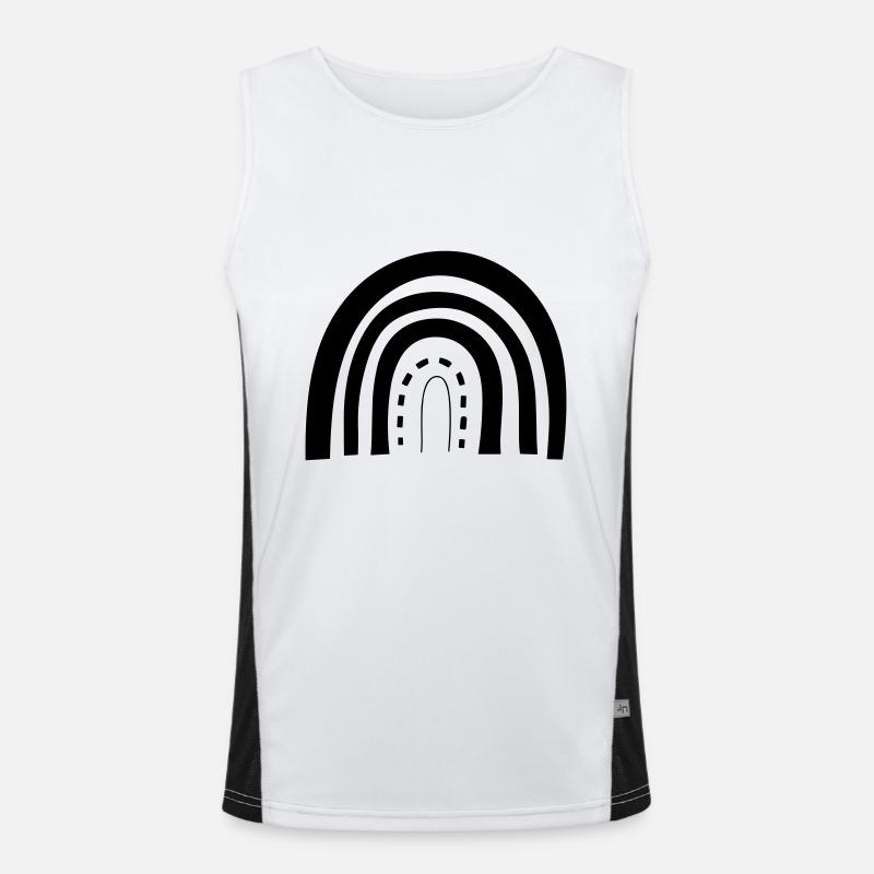 Regenbogen Funktionelles Kontrast-Tank Top für Männer 