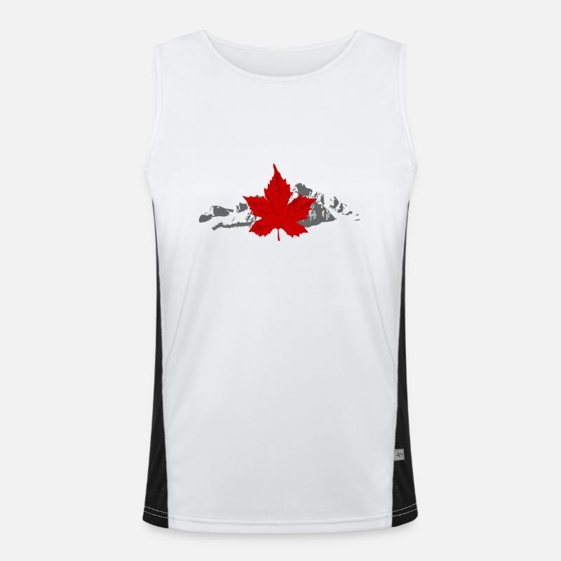 Canada - Maple Leaf & Mountain Funktionelles Kontrast-Tank Top für Männer 